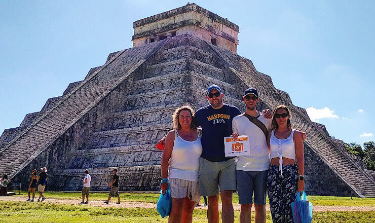 Two couples enjoying Private Chichen Itza Tour